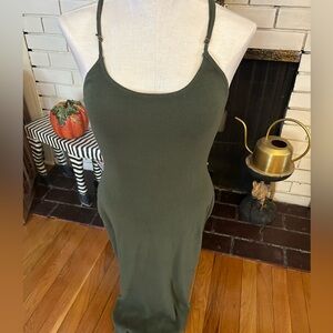 Windsor Womens Bodycon Dress Green Sleeveless Round Neck Size Large